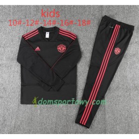 Manchester United Dziecięcy Komplet Bluzy Treningowe Czarny 2018-2019